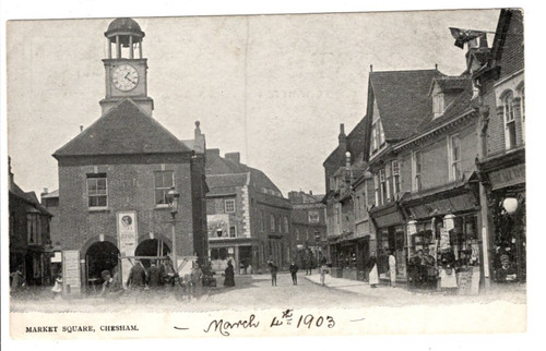 Early post card - of, market