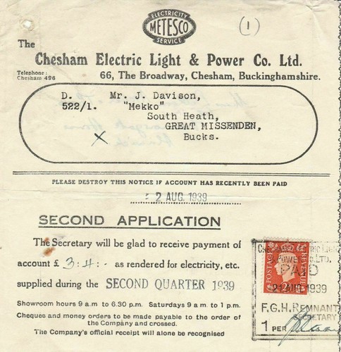 The chesham electric light - the,
