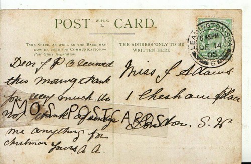 Genealogy postcard adams 1 - genealogy, postcard: