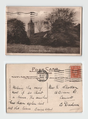 Postcard chesham bois church - -,